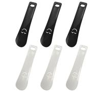 HINFHI 6 Pieces Of Plastic Shoehorn, Shoe Wear Assistive Tools, Portable Tools, Shoe Accessories.