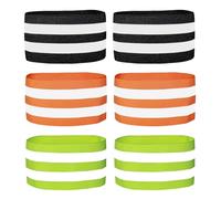 HINFHI 6 Pieces Of Reflective Strips, Elastic Reflective Beam Belts, Outdoor Riding Warning Supplies, Mountaineering Reflective Equipment, And Night Safety Warning Supplies.