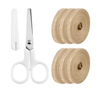HINFHI 6 Rolls Of Hemp Rope Webbing And 1 Piece Of Stainless Steel Scissors, Gift Wrap Ribbon, Bouquet Bundle, Diy Crafts, Wedding Decor Ribbon.