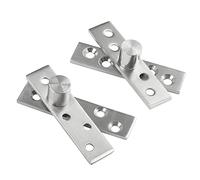 Hinge, 2pc Stainless Steel Rotating Door 360 Degree Rotation Axis Up and Down Location Shaft Hidden Pivot Hareware Supplies(Eccentric Shaft 75mm)