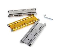 Hinge, 6 Inch Folding Butt Home Furniture Hardware Door Double Action Spring Loaded Swing Automatic Closing(Brushed Silver)