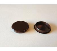 Hinge and Bracket Supplies 10 x 35mm Cabinet Hinge Hole Covers Dark Brown