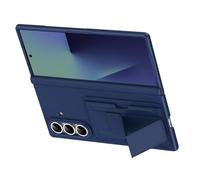 Hinge Case for Galaxy Z Fold 7, Full Wrap Screen Film Card Slot Cover Finger Strap Stand Function Shell Black (Fold 7,Blue)