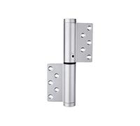 Hinge, Door Hinges Household Aluminum Alloy Slot Free Hydraulic Automatic Closing Rebound Invisible 2 Packs Closer(Silver,Open Left)