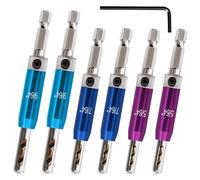 Hinge Drill Bit Self Centring, 6PCS Hinge Screw Centre Drill Bits 5/64" 7/64" 9/64" Self Centering Drill Bit Set 1/4" Hex Shank vix bits for Hinges Hardware Pilot Hole Drill Bit