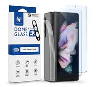 [Hinge Film a new upgrade ver.] Whitestone EZ GLASS Galaxy Z Fold 4 2022 Screen Protector, Tempered Glass Shield, Hinge Film & Camera Protector included [Easy Install] - 2PCK
