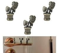 Hinge Head Home Decoration, Hinge Heads Decorative Topper, Cat Hinge Caps, Alloy Animal Hinge Head, Magnet Door Hinge Pin Topper Set of 3 (Leaf)