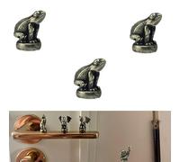 Hinge Head Home Decoration, Hinge Heads Decorative Topper, Cat Hinge Caps, Alloy Animal Hinge Head, Magnet Door Hinge Pin Topper Set of 3 (Frog)