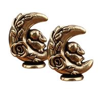 Hinge Heads Decorative Cover | Pack of 2 Mini Rabbit Brass Door Decoration, Rustic Brass Hinge Covers, for Cupboard, Bedroom, Living Room, Country House, Entrance, Furniture