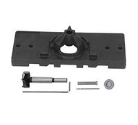 Hinge Hole Saw Jig ABS Concealed Hinge Drilling Guide Locator Positioner Tool for Bench Drill Drill Vertical Drilling Machines Hand Held Electric Drills (Black)