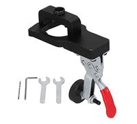 Hinge Jig Set, Woodworking Hole Drilling Guide with Adjustable Slider for 35mm Hinges, Aluminum Alloy Door Hinge Locator Kit for Furniture Making and Home Repair