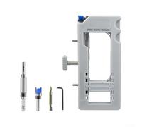 Hinge Mortise Jig High Precision Router Guide for Door Frames - for Versatile Cabinet Hinge Installation Kit with Drill Bits Orange(Gray)