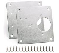Hinge Mounting Plate, Cabinet Hinge Repair Plate with Hole, Concealed Kitchen Cupboard Door Hinge Repair Brackets for Wood Furniture(2 PCS)