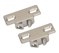 Hinge Mounting Plate Replacement for Blum 1 3/8" Overlay Compact 33 110 Degree, Face Frame Edge Mount Plates for Blum Cabinet Hinges, Self Closing, Nickel Finish (Pack of 2)