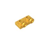 Hinge Plate 1X2 Plate with ConveXPoint Plate on one Side 50PCS Compatible with Lego GDS-90193 Classic Bulk Toy MOC Color:Chrome Gold