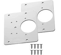 Hinge Repair Brackets, Cabinet Hinge Repair Brackets, Kitchen Cupboard Door Hinge Repair Plate Kit with Hole, Stainless Steel Flat Fixing Brace Brackets with Screws C
