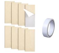 Hinge Repair Panel Cover Plate Trim with Double Sided Tape Wood Material Thin Flat Jamb Cover for Interior Doors Suitable for DIY Projects Handyman Work Property upkeep, 2