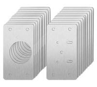 Hinge Repair Plate, 1/2/4/10pair Hinge Repair Plate for Cabinet Furniture Stainless Steel Hinges Mounting Cupboard Door Fixing Hardware(2 Pair)