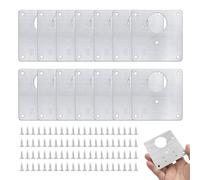 Hinge Repair Plate, 14 Pcs Cabinet Hinge Repair PlateStainless Steel Hinges Repairs Kit with 84 Screws for Kitchen Wood Furniture