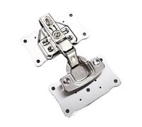 Hinge Repair Plate for Cabinet Doors - Soft-Close Concealed Hinge Fixing Kit with Installation Accessories(1pcs a with 6 Screws)