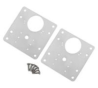 Hinge Repair Plate, Hinge Repair Plate Brushed Stainless Steel Cabinet Fixing Bracket Kit with Mounting Screws Door Hardware(2 Piece Set)