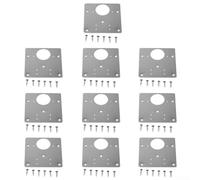Hinge Repair Plate Kit for Cabinet Door Fixing Using Stainless Steel Construction and Secure Mounting (10Pcs)
