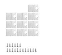 Hinge Repair Plate, Stainless Steel Hinge Repair Plate for Cabinet Door Drawer Furniture Hardware Multiple Sizes 1/2/4/10/20 Pcs with Screws(4pcs 0.8mm D)