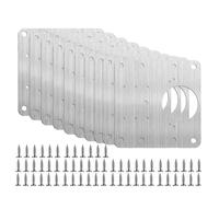 Hinge Repair Plate Stainless Steel Kitchen Cabinet Hinge Repair Plate Furniture Drawer Fixing Table Window Door 1-20Pcs(10pcs)