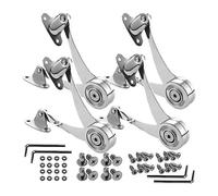 Hinge Soft Close Lid Support - Adjustable Lift Up Hinge (4 pcs) Satin Nickel Zinc Alloy, Up to 20 lbs per hinge