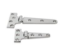 Hinge, Stainless Steel Universal Window Home T Shape Boat Marine Practical Replacement Hardware Door Flush Mount Cabinet(100x54x4.8mm)