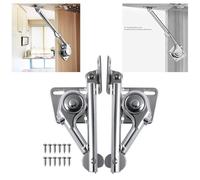 Hinge Support Adjustable Lifting Support Hinge Hydraulic Buffer Support Rod Folding Cabinet Door Hinge (A Pair)