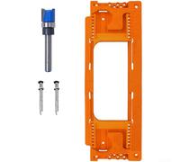 Hinge Template Kit, Door Latch Router Jig for Installation and Positioning, Carpentry and Joinery Tool Accessory(Orange)