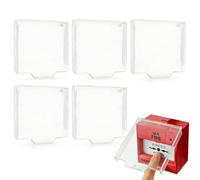 Hinged Call Point Cover, 6 Pack Clear Plastic Fire Alarm Protective Cover Compatible with Eaton Menvier and other Call Point Models