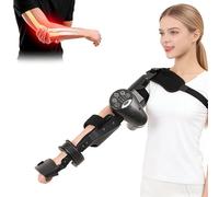 Hinged Elbow Brace with Sling Stabilizer Adjustable Arm Rehabilitation Device Prevents Stiffness for Stroke 0-110° Range of Motion(Left)