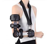 Hinged Elbow Braces, Post OP ROM Elbow Brace with Sling Stabilizer Splint, Surgery Injury Recovery Pain Relief Men & Women,Left(Right)