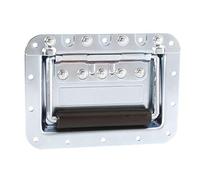 Hinged Handle with Spring in Mounting Plate Large 15 mm Deep