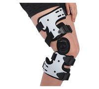 Hinged Knee Brace for Post-Op & Fracture Recovery - Multi-Angle Support (0-90°) with Varus Valgus Correction, One Size Fits Most for Walking & Mobility