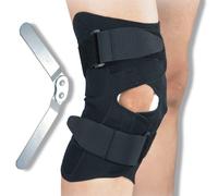 Hinged Knee Brace Open Fronted Design Medical Grade Support = L