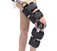 Hinged Knee Brace ROM Knee Immobilizer Brace Leg Braces Orthopedic Patella Knee Brace Knee Immobilizer Brace Support Orthosis,Adjustable for Left Leg and Right Leg,Black