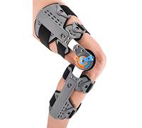 Hinged Knee Brace ROM Post Op Knee Immobilizer Adjustable Knee Immobilizer Support with Side Leg Stabilizers for Men and Women