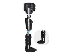Hinged Knee Support Brace Knee Ankle Foot Orthosis Brace,Hip Knee Ankle Foot Orthosis Leg Fracture,Lower Limb Paralysis,Hip Walking Fixed,Ankle Joint Postoperative Care B(Black-L)