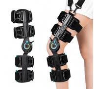 Hinged ROM Knee Brace Adjustable Post Op Knee Immobiliser with Side Stabilisers Orthopaedic Knee Support for ACL Recovery Meniscus Tear Arthritis Stability