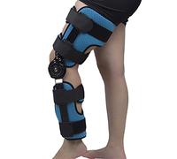 Hinged ROM Knee Brace Breathable Knee Joint Fixed Brace, Aluminum Alloy Strip Support Knee Protector with Leg Wall Fixing Plate