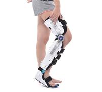 Hinged ROM Knee Foot Support Brace, Adjustable Post Knee Support Orthosis Immobilizer Protector, Full Leg Stabilizer Knee Orthosis Splint, Fits Both the Left and Right Leg