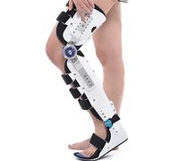 Hinged Rom Knee Foot Support Brace, Adjustable Post Knee Support Orthosis Immobilizer Protector, Knee Abduction Splint, Hip Knee Ankle Foot Orthosis Braces, Legs Joint Fixator (Adjustable Left)