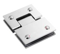 Hinged Shower Doors Glass Door Hinge 90/135/180 Degrees Wall-to-Glass Hinge Suitable for 8-12 mm Glass(180 Degree Glass to Glass)