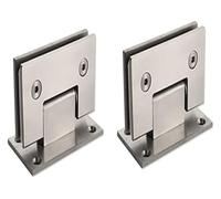 Hinged Shower Doors Glass Door Pivot Hinges for Shower Door 304 Stainless Steel 4mm 90/135/180Deg 45kg 8-12mm(90°)