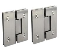 Hinged Shower Doors Glass Door Pivot Hinges for Shower Door 304 Stainless Steel 4mm 90/135/180Deg 45kg 8-12mm(180°)