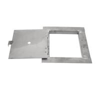 Hinged Stove Feed Door Stainless Steel Replacement Access for Furnaces | Silver Finish, Easy Installation, High Temperature Use, for Coal Stove Repair and Wood Furnace Access