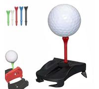 Hinged Turf Base V3 - Turf Tee for Artificial Turfs - Includes Pre-Cut Tee Variety Packs Golf & Golf Tee Holder, Golf Simulator Tees for Outdoor Indoor Winter Turf (Black)